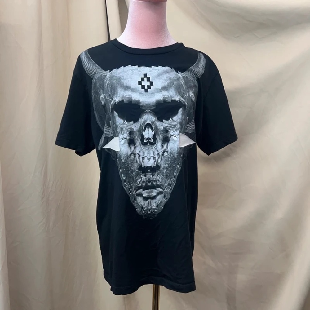 Black Graphic Skull Print Men's T-Shirt